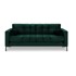 COSMOPOLITAN DESIGN Tamnozelena baršunasta sofa Bali, 177x96x78 cm