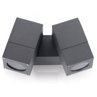 Vanjska zidna rasvjeta, WM053, GU10, tamno siva-antracit, 2x35W