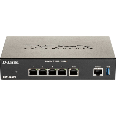 D-LINK Router DSR-250V2, Gigabit Ethernet, crna