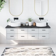 Kupaonska radna ploča tamnosiva 180 x 60 x 6 cm tretirano drvo