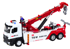 Kamion s dizalicom, dvije metalne kuke, crveno-bijeli, svjetlosni i zvučni efekti