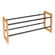 WENKO Crni/u prirodnoj boji metalni teleskopski stalak za cipele Ecori