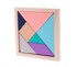 Šareni drveni tangram, pastelne boje