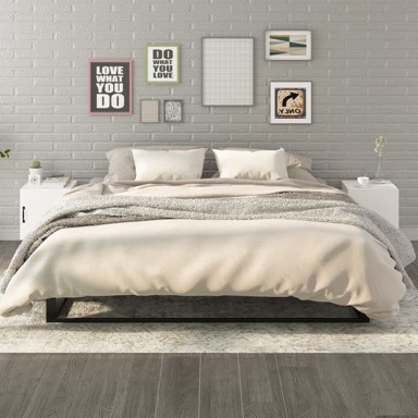 Noćni ormarići 2 kom bijeli od konstruiranog drva