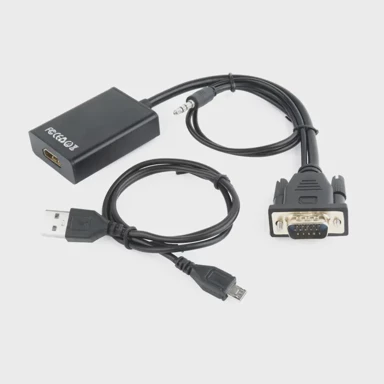 GEMBIRD Adapter kabel A-VGA-HDMI-01, 0.15 m, HDMI na VGA (D-Sub), crni