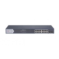 HIKVISION Switch DS-3E1518P-SI, 16x Gigabit PoE, 2x Gigabit port
