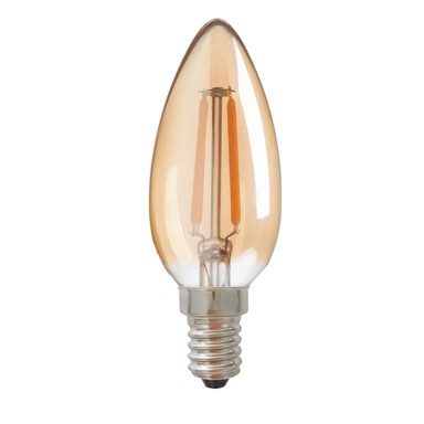 EDISON LED žarulja C35, E14, 4W, amber, dimabilna