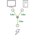 INLINE Kabel za napajanje 16657E, CEE7/7-2x C13, 3 m, crna