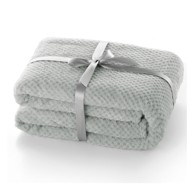 DECOKING Sivi pokrivač od mikrovlakana Henry 240 x 220 cm