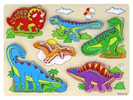 Drvena 3D slagalica za djecu, dinosauri, 11 dijelova