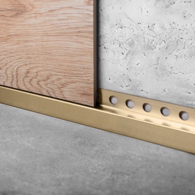 REA Prednja lajsna za tuš kadu, 130 cm, brušeno zlato