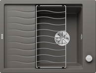 BLANCO Sudoper ELON 45 S InFino  SILGRANIT s dalj. upr. - vulkan sivi