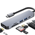 KEDO Docking stanica USB-C na HDMI, 2x USB 3.0, USB-C, microSD/SD, 4K, siva