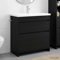 Set namještaja za kupaonicu 81 x 40 x 84,5 cm, crni hrast