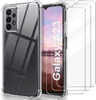 Set maskica za Samsung Galaxy A23 5G, s 3x zaštitnim staklom, prozirna