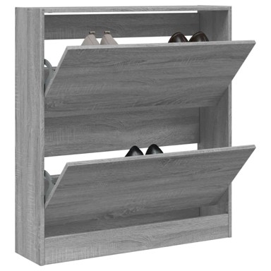Ormarić za cipele 80 x 21 x 87.5 cm konstruirano drvo, sivi hrast sonoma