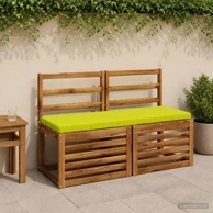 Jastučići za klupu Soest 2 kom 100 x 40 x 5 cm od poliestera, svjetlozeleni