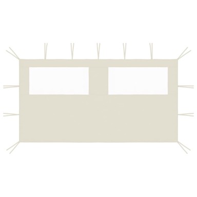 Stijena za šator s prozorima 4x2 m CREAM