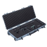 VEVOR Kutija za pušku s bravom i unaprijed izrezanom pjenom, siva