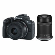 CANON Digitalni fotoaparat EOS R50 + RF-S 18-45 mm + RF-S 55-210 mm STM, 24,2 Mp, 4K Ultra HD, crni