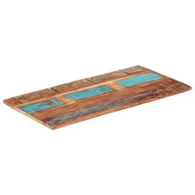 Pravokutna stolna ploča, 60 x 140 cm, 25-27 mm, masivno obnovljeno drvo, prirodna