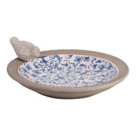 ESSCHERT DESIGN Fontana za ptice, keramička, plavo-bijela