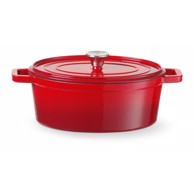 HENDI Lonac od lijevanog željeza s poklopcem prikladni za indukcijsko kuhalo 4,4 l