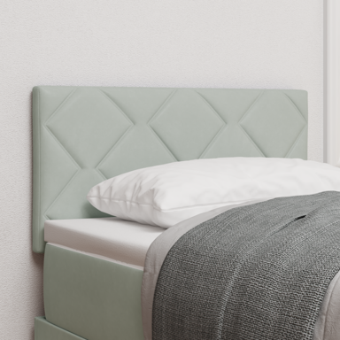 LED uzglavlje dizajn dijamantnih blokova 80 cm pliš, svjetlosiva