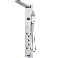 VEVOR Sustav tuš panela, 6 načina tuširanja, 1350 × 200 × 440 mm, nehrđajući čelik, LED