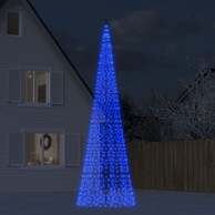 Svjetlo za božićno drvce na stijegu, 1534 LED, plava, 500 cm