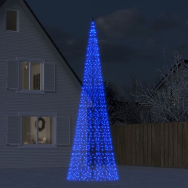 Svjetlo za božićno drvce na stijegu, 1534 LED, plava, 500 cm