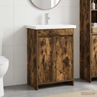 Set namještaja za kupaonicu, 81 x 40 x 84,5 cm, dimljeni hrast