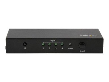 STARTECH.COM HDMI prekidač VS421HD20, 4 ulaza, HDMI 2.0, 4K 60Hz, automatski hub, crna