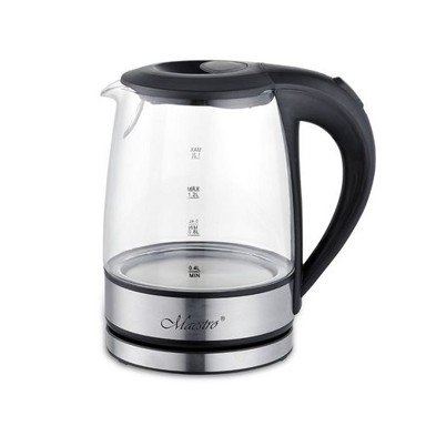 MAESTRO Kuhalo za vodu MR062, crna i transparentna, 1.2 L, 1630 W