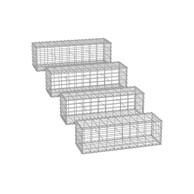 SONGMICS Gabionska košara, 100 x 30 x 30 cm, srebrna