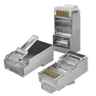 QOLTEC Wtyk modularni konektor RJ45, CAT6, FTP, pozlaćeni kontakti, 10 komada
