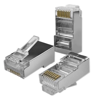 QOLTEC Wtyk modularni konektor RJ45, CAT6, FTP, pozlaćeni kontakti, 10 komada