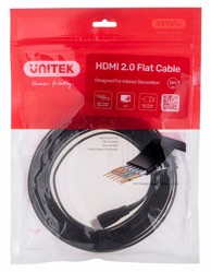 UNITEK HDMI kabel 2.0 4K 60Hz ravan 5m C11063BK-5M