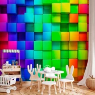 Tapeta Colourful Cubes, 250x175 cm, premium