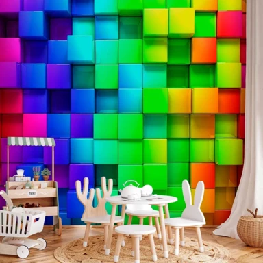 Tapeta Colourful Cubes, 250x175 cm, premium