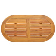 Stolna ploča, 100 x 50 x 2.2 cm, ovalna, masivna akacija, prirodna