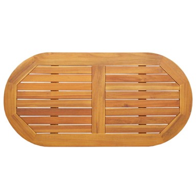 Stolna ploča, 100 x 50 x 2.2 cm, ovalna, masivna akacija, prirodna