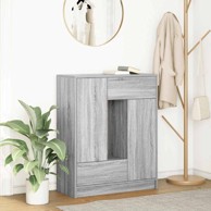 Komoda s ladicama i vratima siva sonoma 73x31x90 cm