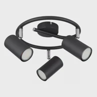 GLOBO LIGHTING Stropna svjetiljka 3xGU10, 25W, crna