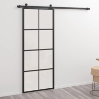 Klizna vrata od aluminija i ESG stakla 76 x 205 cm crna