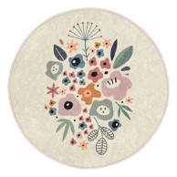 MILA HOME Periv/pogodan za robotski usisavač okrugli tepih ø 100 cm Comfort