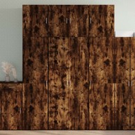 Visoka komoda boja hrasta 80x42 5x249 cm od konstruiranog drva , dimljeni hrast