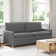Sofa, 196 x 81 x 87,5 cm, tkanina, tamnosiva