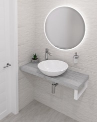 SAPHO Ploča za umivaonik AVICE 80x36 cm, staro bijeli hrast