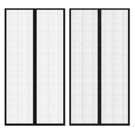 Mreža protiv insekata s magnetom 210x100 cm, 2 kom, crni 